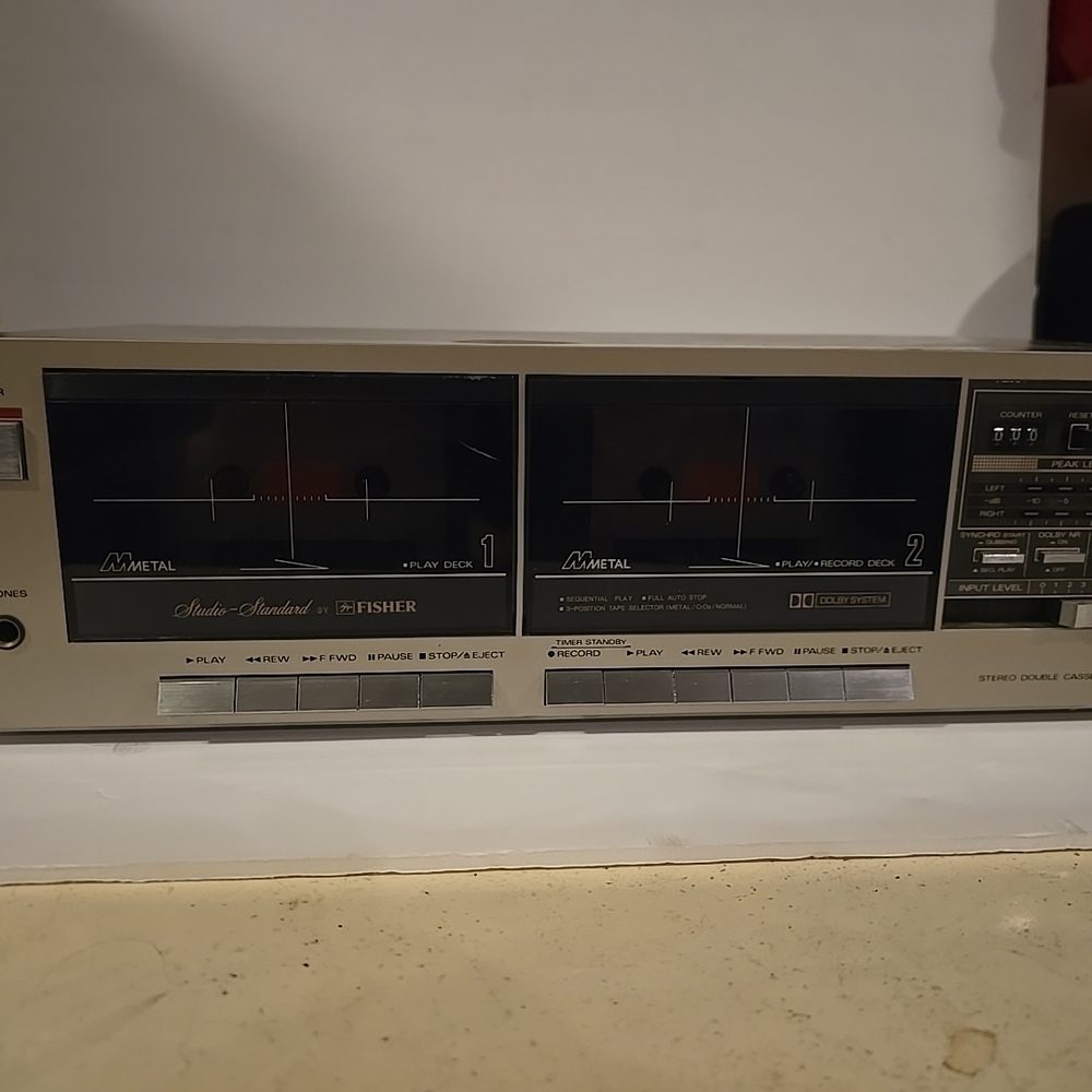 Fisher Studio-Standard Dual Cassette Player - Silver For Parts